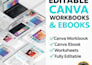 use canva to design editable canva workbook, ebook, and canva worksheet